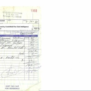 1981 Reptile Invoice from Wildlife After Dark, New Jersey