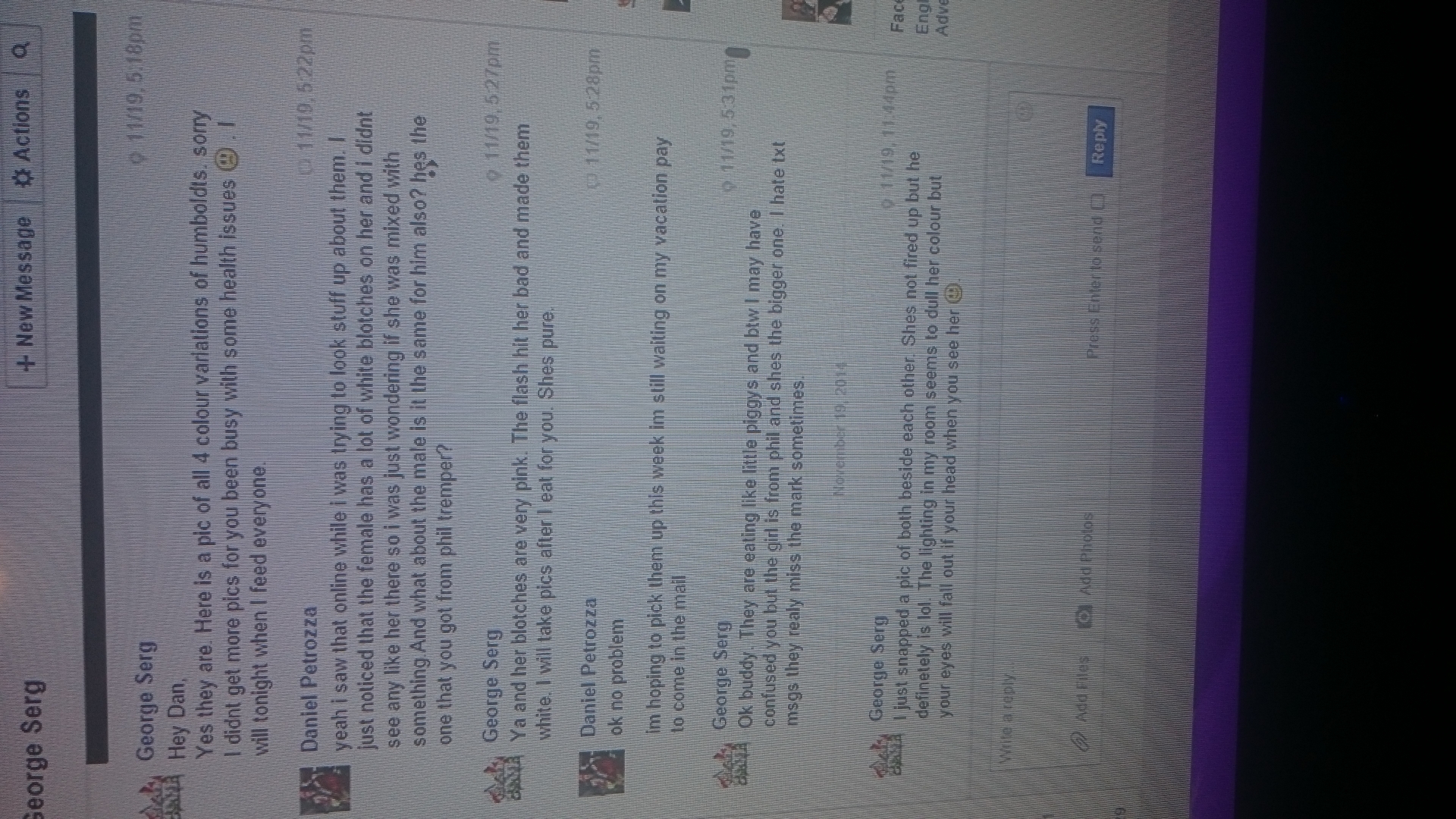 My conversation with George