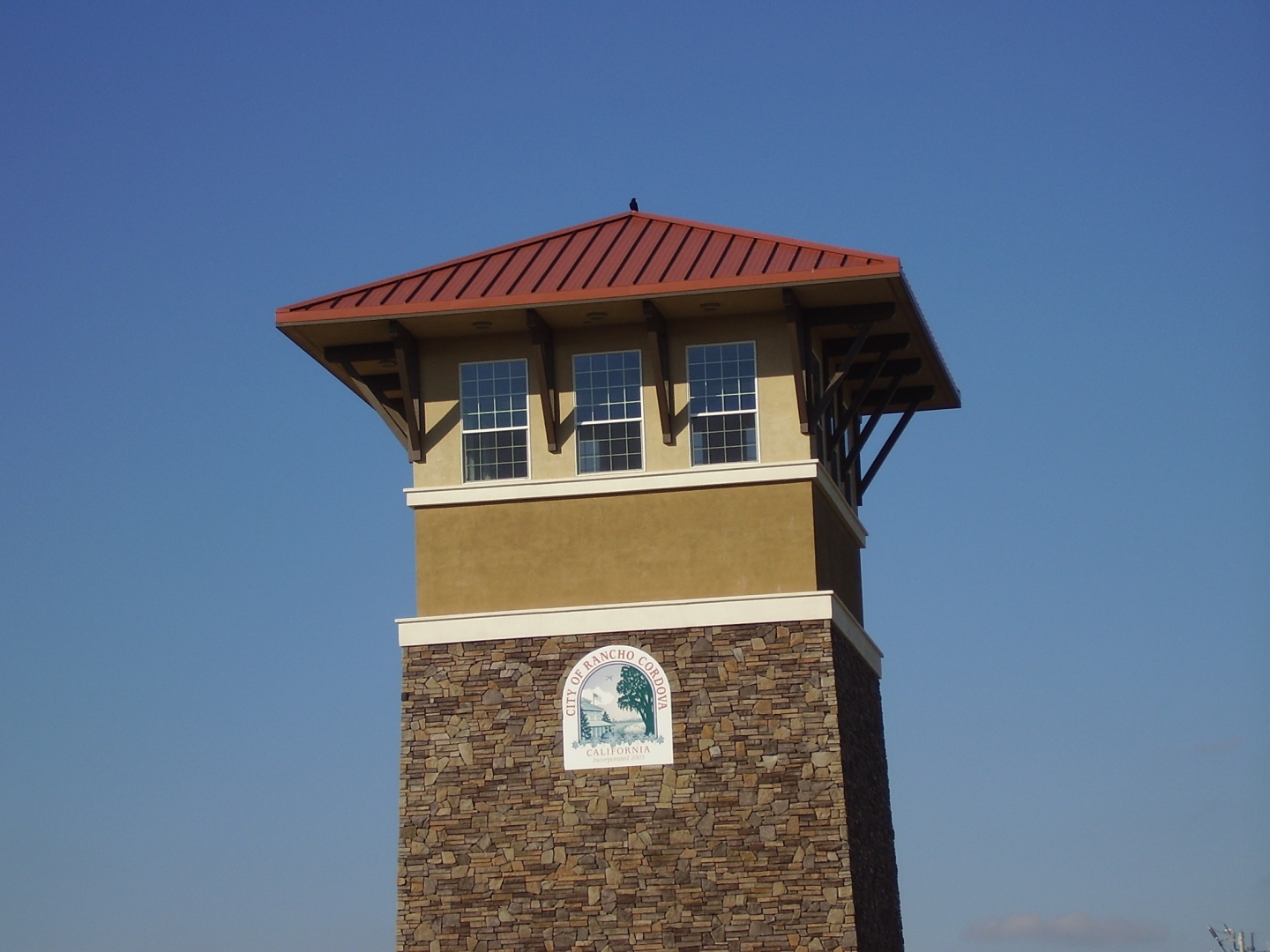 Our tower with Crow atop
